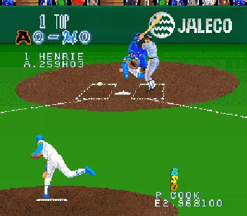 Super Bases Loaded (USA) screen shot game playing